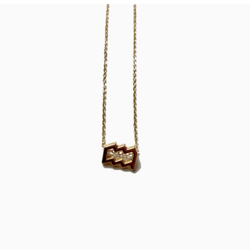 Aquarius zodiac necklace